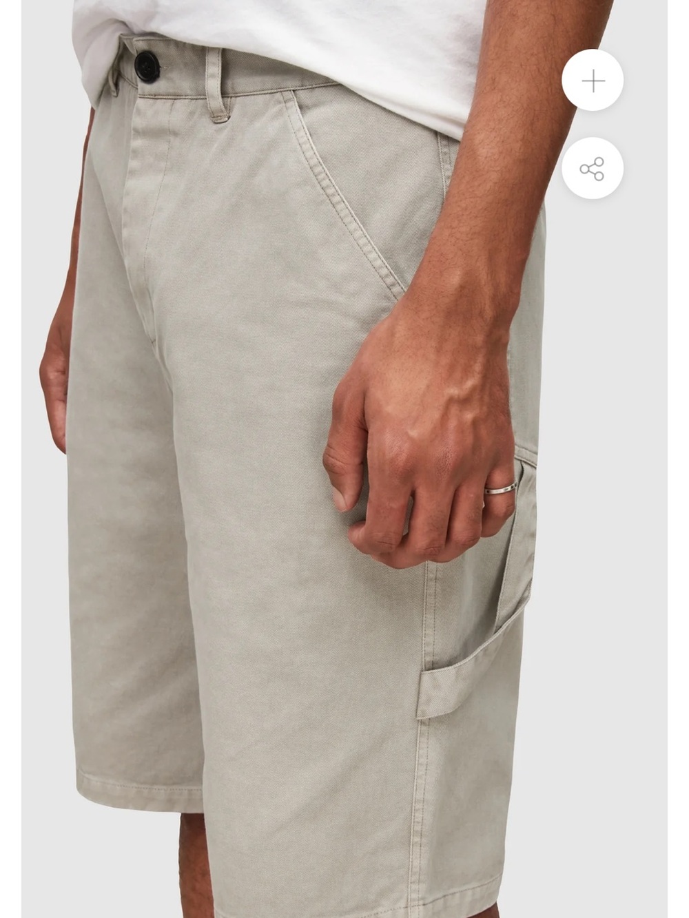 Allsaints Tenri Cargo Shorts Sz 32 Tan